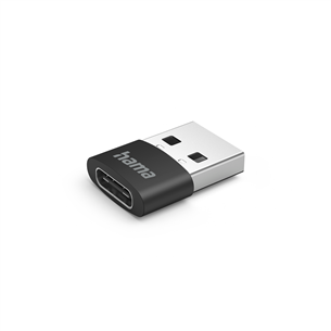 Adapteris Hama USB adapter, USB-C socket, USB-A plug, must Prekė - 00201532 00201532
