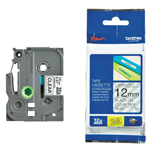 Laminated tape black on clear 8m x 12mm, Brother Item - TZE131 TZE131