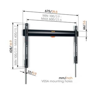 Vogels TVM 3603 Fixed TV Wall Mount, 40"-100'', black - LCD mount Item - TVM3603