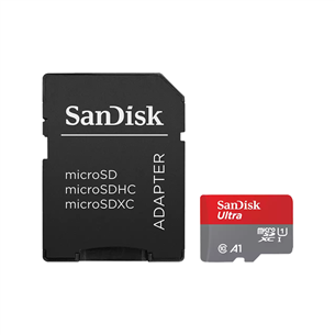 SanDisk Ultra microSDXC, 512 ГБ, серый - Карта памяти MicroSDXC с SD-адаптером Товар - SDSQUAC-512G-GN6MA