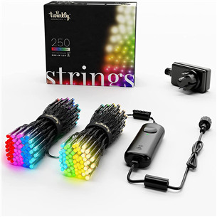 Twinkly Special Edition 250 RGB+W LED String (Gen II), IP44, 20 m, black - Smart Christmas Lights Item - TWS250SPP-BEU