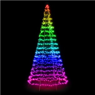 Twinkly Light Tree 3D, 300 LED, IP44, 2 m, black - Smart Christmas Tree Item - TWP300SPP-BEU
