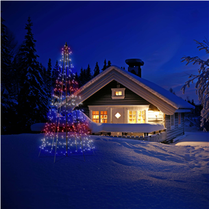 Twinkly Light Tree 3D, 300 LED, IP44, 2 m, black - Smart Christmas Tree Item - TWP300SPP-BEU