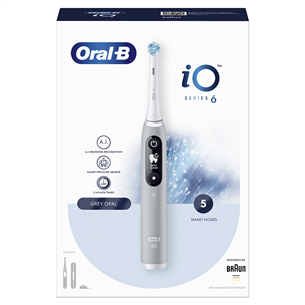 Elektinis dantų šepetėlis Braun Oral-B iO 6, Pilkas Prekė - IO6GREY