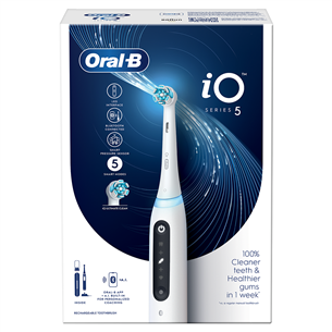 Elektinis dantų šepetėlis Braun Oral-B iO5, Baltas Prekė - IO5WHITE