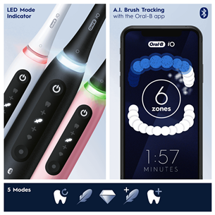 Elektinis dantų šepetėlis Braun Oral-B iO5, Baltas Prekė - IO5WHITE
