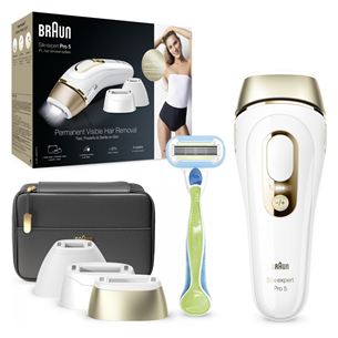 Braun Silk-expert Pro 5 IPL, белый/золотистый - Фотоэпилятор Товар - PL5243