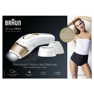 Braun Silk-expert Pro 5 IPL, белый/золотистый - Фотоэпилятор Товар - PL5243