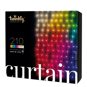 Twinkly Curtain, 210 LED, IP44, black - Smart Christmas Lights Item - TWW210SPP-TEU TWW210SPP-TEU