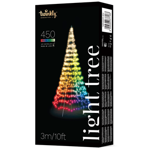 Twinkly Light Tree 3D, 450 светодиодов, IP44, 3 м, черный - Умная рождественская елка Товар - TWP500SPP-BEU TWP500SPP-BEU
