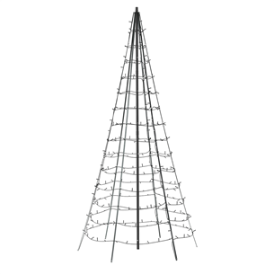 Twinkly Light Tree 3D, 450 LED, IP44, 3 m, black - Smart Christmas Tree Item - TWP500SPP-BEU