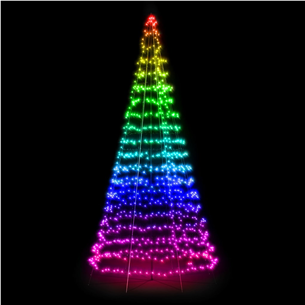 Twinkly Light Tree 3D, 450 LED, IP44, 3 m, black - Smart Christmas Tree Item - TWP500SPP-BEU
