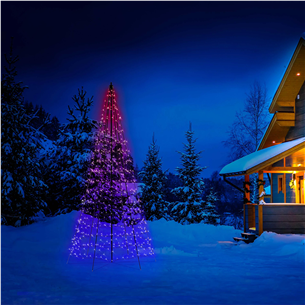 Twinkly Light Tree 3D, 450 LED, IP44, 3 m, black - Smart Christmas Tree Item - TWP500SPP-BEU