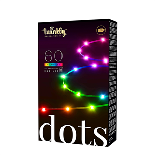 Išmaniosios lemputės Twinkly Dots, 60 LED, IP20, 3 m Prekė - TWD060STP-B TWD060STP-B