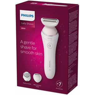 Philips Lady Shaver Series 8000, влажное и сухое бритье, белый - Беспроводная бритва Товар - BRL176/00
