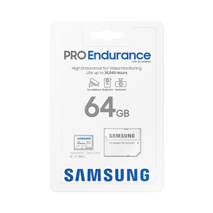 Samsung  Micro SDHC Endurance PRO + SD-адаптер, 64 ГБ,  белый - Карта памяти Товар - MB-MJ64KA/EU