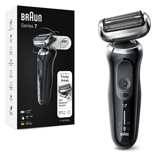 Braun, series 7, Wet & Dry, juoda - Barzdaskutė