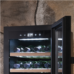Gėrimų šaldytuvas Caso WineExclusive 24 Smart, 24 buteliai, aukštis 88 cm, juoda Prekė-00718