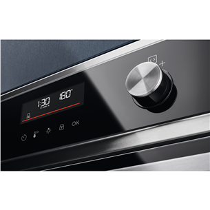 Electrolux SurroundCook 600, pyrolytic cleaning, 45 pre set programs, 72 L, stainless steel - Built-in Oven Item - EOF6P76X2
