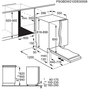 Įmontuojama indaplovė Electrolux Prekė - EEM48320L