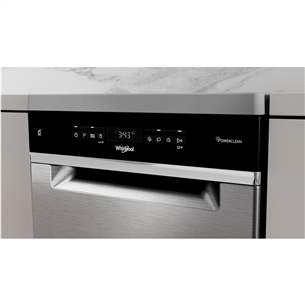 Whirlpool, 10 place settings, silver - Freestanding Dishwasher Item - WSFO3O34PFX