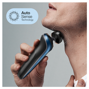 Braun Series 6 AutoSense Wet & Dry, черный/синий - Бритва Товар - 61-B1500S
