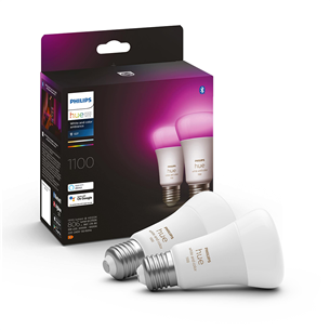 Philips Hue White and Color Ambiance, E27, 2 pcs, color - Smart Lights Item - 929002468802