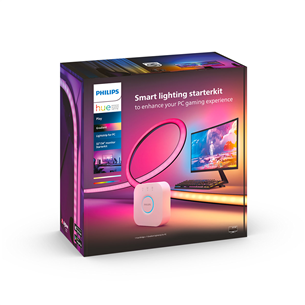 Philips Hue Play Gradient PC Lightstrip, 32''-34'' + Bridge, black/white - Smart Lightstrip for a Monitor Item - 929003498602
