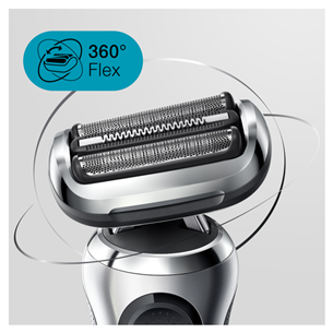Barzdaskutė Braun Series 7 360° Flex, AutoSense, Wet & Dry, black/silver Prekė - 71-S7200CC