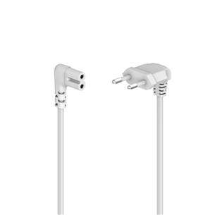 Hama Power Cord, 2-pin 90°, 1,5 m, white - Power cord Item - 00223281 00223281