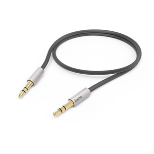 Hama AluLine, 3.5mm - 3.5mm, 0,5 m, silver/black - Cable Item - 00201525 00201525