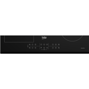 Beko, Beyond, width 58 cm, bevelled edge, black - Built-in Induction Hob Item - HII64202FMT