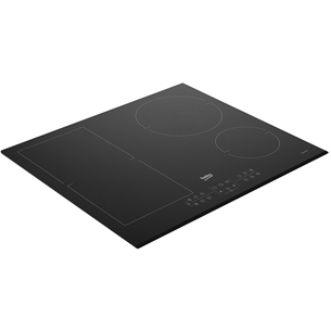 Beko, Beyond, width 58 cm, bevelled edge, black - Built-in Induction Hob Item - HII64202FMT