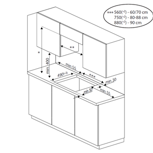 Beko, Beyond, width 58 cm, bevelled edge, black - Built-in Induction Hob Item - HII64202FMT