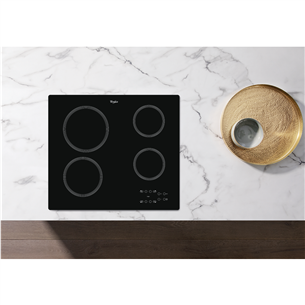 Whirlpool, width 58 cm, frameless, black - Built-in Ceramic Hob Item - AKT801NE