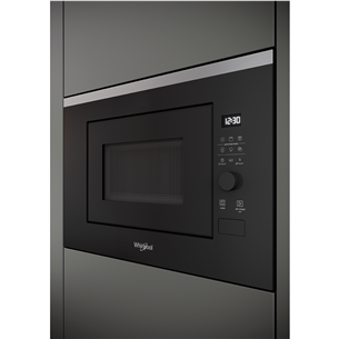 Whirlpool, 20 L, 800 W, black/inox - Built-in Microwave Oven with Grill Item - WMF201G
