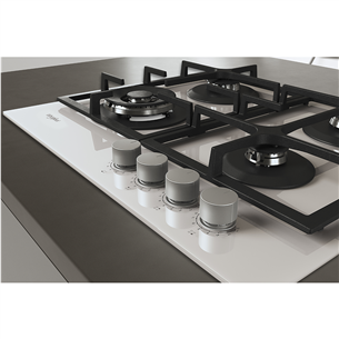 Whirlpool, double zone, width 59 cm, white - Built-in Gas Hob Item - AKTL629/WH