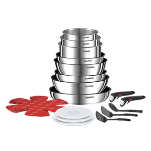Tefal Ingenio Emotion, nerūdijantis plienas - 20 dalių puodų ir keptuvių rinkinys Prekė - L897SK04 L897SK04