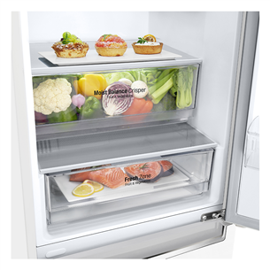 LG, No Frost, 341 л, высота 186 см, белый - Холодильник Товар - GBB61SWHMN.ASWQEUR