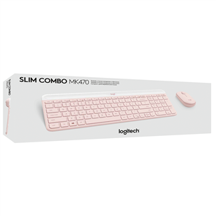 Logitech Slim Combo MK470, US, rose - Wireless Desktop Item - 920-011322