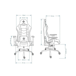 Žaidimų kėdė Deltaco PCH80 (PU) Prekė - 7333048057242