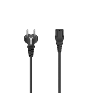 Maitinimo laidas Hama power cord, 3-pin, 1,5m, black Prekė - 00200737 00200737