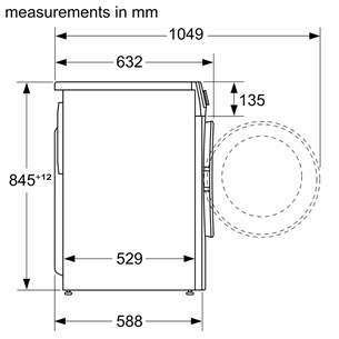 Bosch Series 6, 10 kg, 1400 rpm, depth 58,8 cm - Front Load Washing Machine Item - WGG254AASN