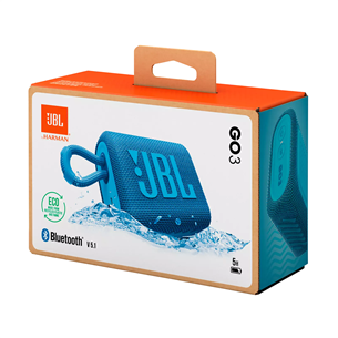 JBL GO 3 Eco, blue - Portable Wireless Speaker Item - JBLGO3ECOBLU
