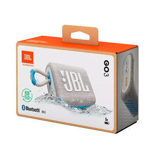 JBL GO 3 Eco, white - Portable Wireless Speaker Item - JBLGO3ECOWHT