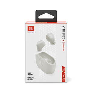 Ausinės JBL Wave Buds, Belaidės, Baltos