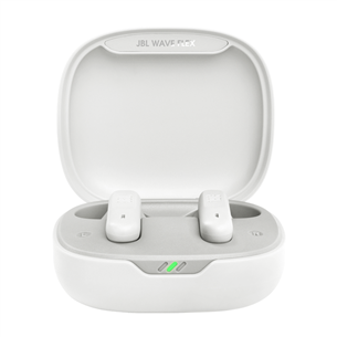 JBL Wave Flex, baltos - Belaidės ausinės