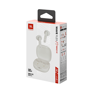 JBL Wave Flex, baltos - Belaidės ausinės