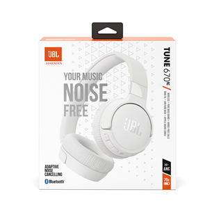 Belaidės ausinės JBL Tune 670NC, adaptive noise cancelling Prekė - JBLT670NCWHT
