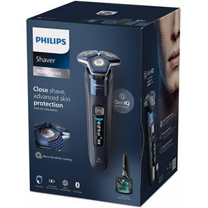 Barzdaskutė Philips 7000 Wet & Dry, pilka/mėlyna Prekė – S7885/50